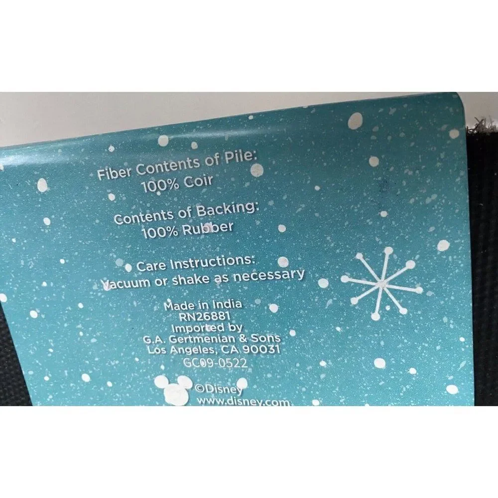 Disney Minnie Mouse And Berlioz On Sleigh Christmas‎ Season Coir Door Mat 18x28”